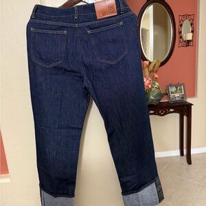 Love Moschino Blue cuffed straight leg jeans 27